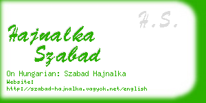 hajnalka szabad business card